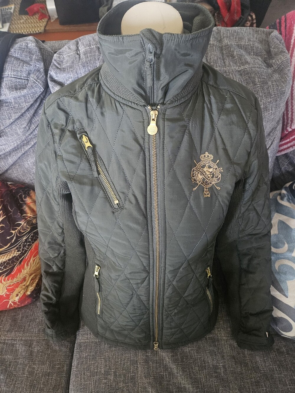 Mountain Horse Equestrian Jacket Women’s Insulated Lined Green Coat. 17ptp.